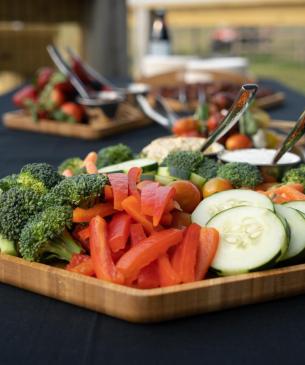 veggies on tray