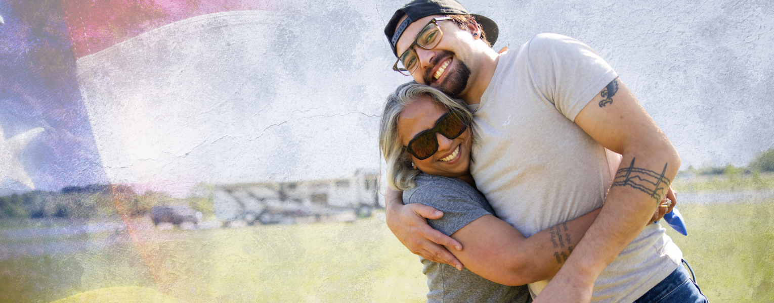 couple posing for photo