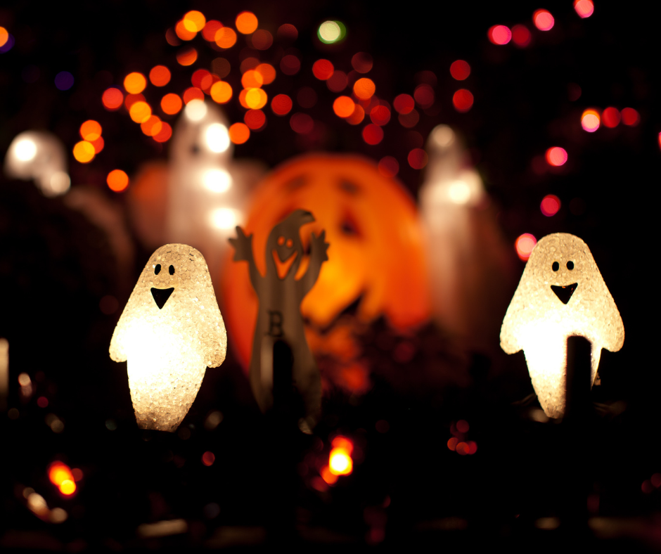 pumpkin and ghost decorations