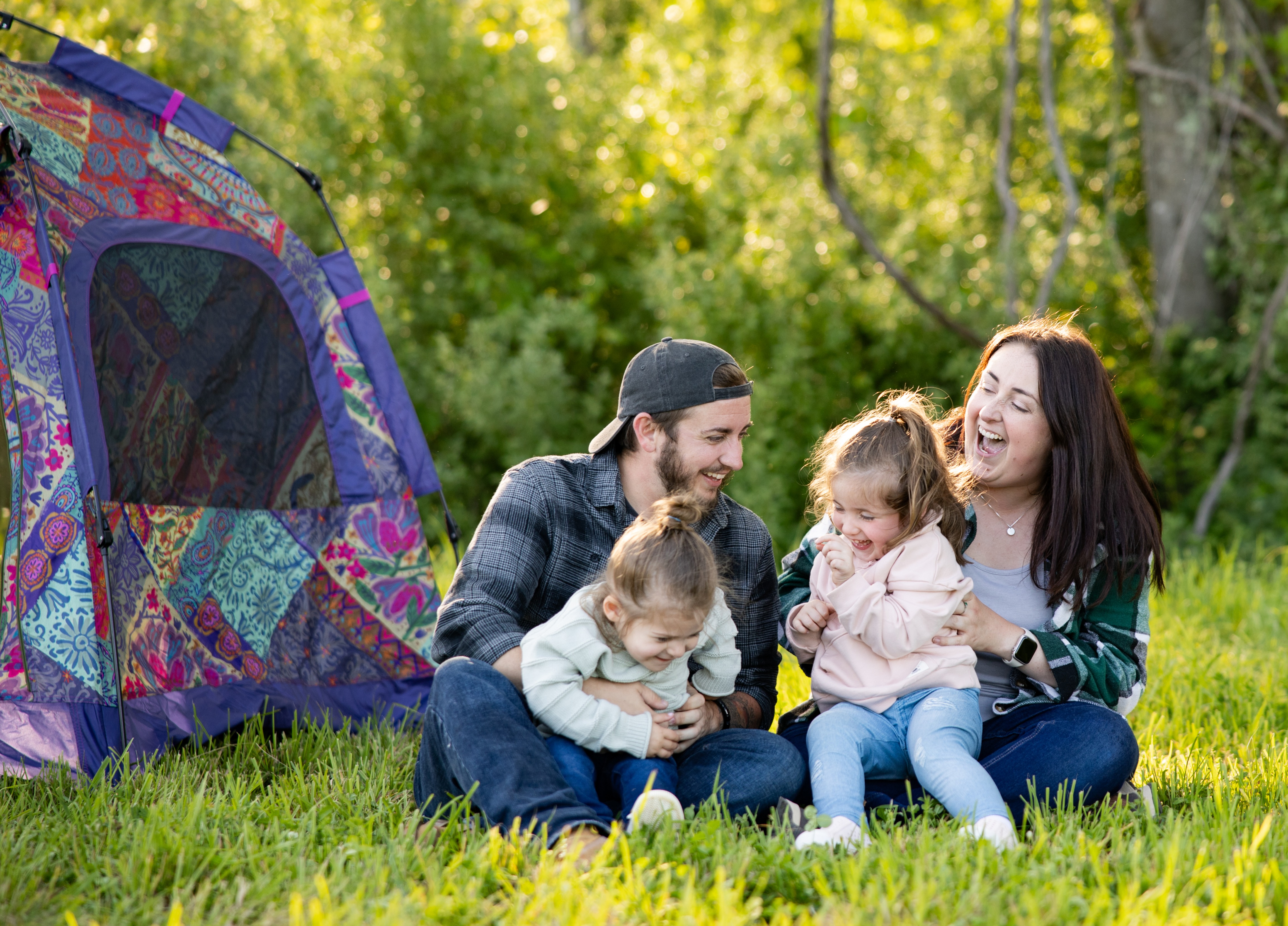 family camping at The Wilds