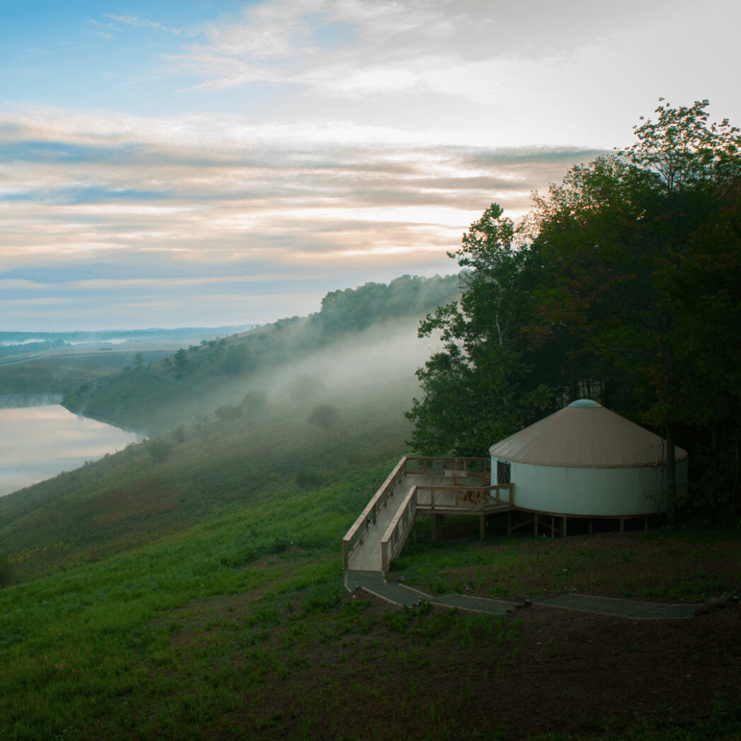 yurt on ledge