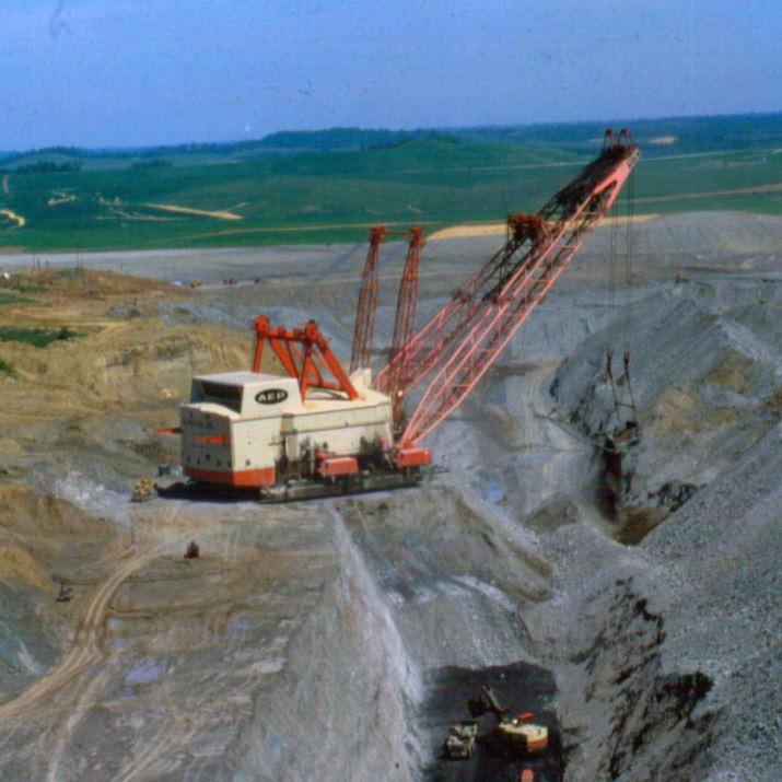 mining machinery in pasture