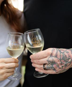 guests with drinks