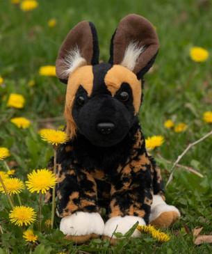 African painted dog plush