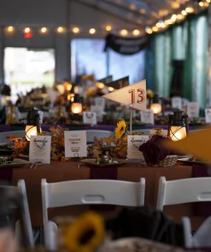 Fundraiser event setup at The Wilds