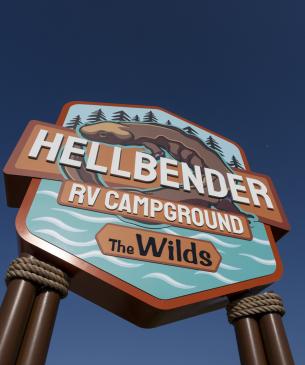 campground road sign