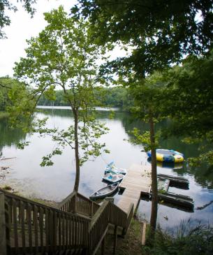 Cabin view of pond