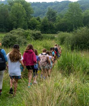 kids hiking