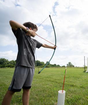 child and archery bow